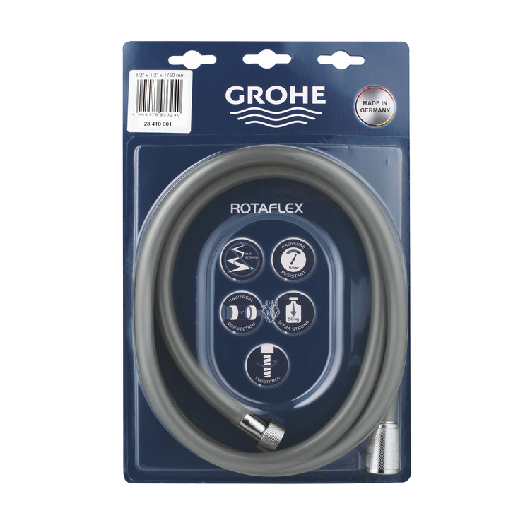 شلنگ دوش گروهه GROHE سایز 175 سانتیمتری Rotaflex کد 28410001